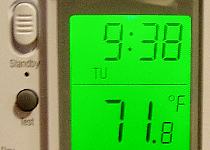 Detail view of the Sun Aire Ductless Furnace Thermostat